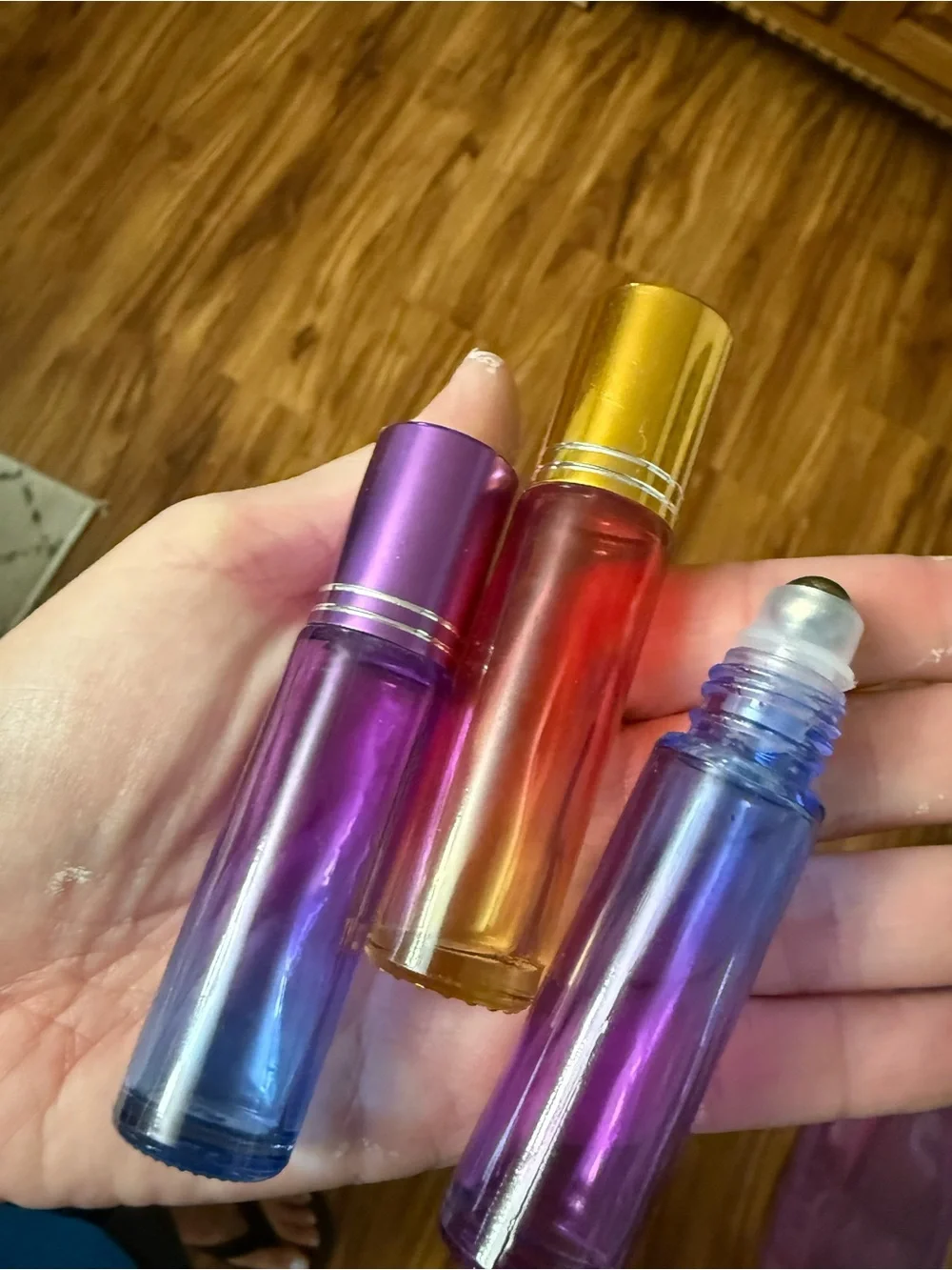 Gradient Glass Roller Bottles - and storage container